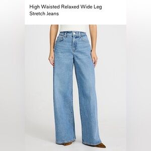 Express Light Blue Wide Leg Jeans